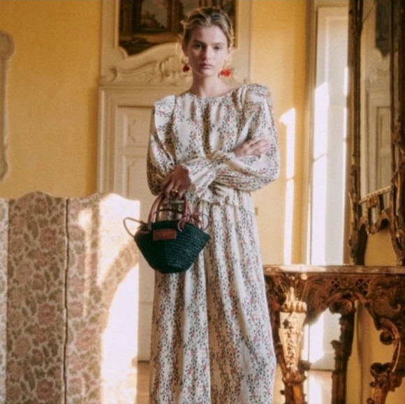 New!!! Sezane ✨️ Women's Lota Print Tasha Blouse - Picture 12 of 14